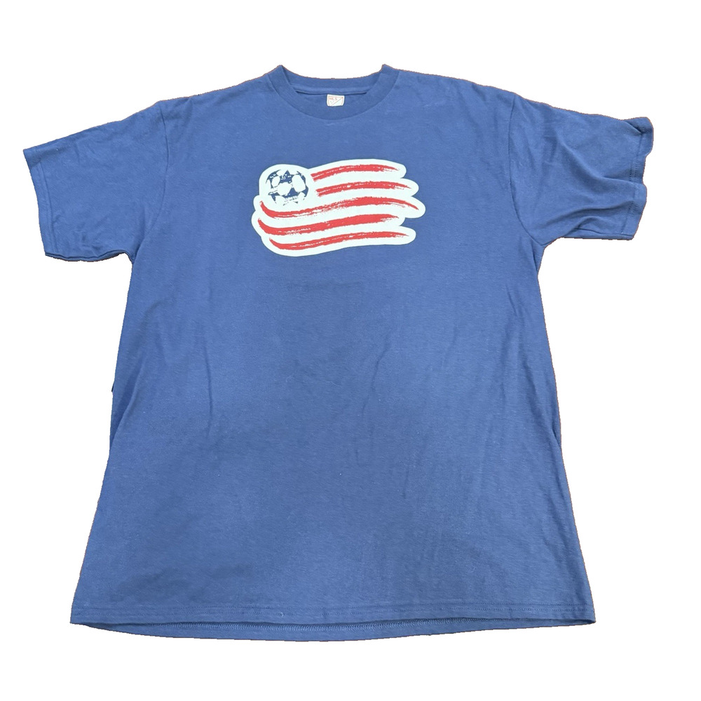 Officially Licensed MLS Primary Logo S/S TShirt New England Revolution Blue Sz L